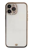 Newface iPhone 12 Pro  Kılıf Liva Taşlı Silikon - Pembe -Kırmızı - Beyaz - Siyah - Mor - 2