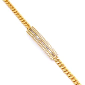 BZ Altın Kaplama Zirkon Taşlı Su Yolu Kadın Bileklik BLK-731 - 3