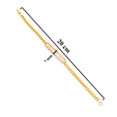 BZ Altın Kaplama Zirkon Taşlı Su Yolu Kadın Zincir Bileklik BLK-735 - 3