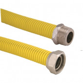 Kombi şofben TS 13890 Doğalgaz bağlantı flexi Hortumu 60 cm 3/4 " Makaronlu yeni tip paslanmaz - 1