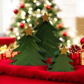 3Lü Yılbaşı Ağacı Ahşap Dekor - Yılbaşı, Noel, Özel Etkinlik - 1