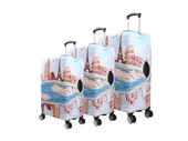 Bagacar Kule 3lü Set Valiz Kılıfı, 3 lü Valiz Kemeri, 3lü Valiz Etiketi - 2