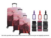 Bagacar Motor 3lü Set Valiz Kılıfı, 3 lü Valiz Kemeri, 3lü Valiz Etiketi thumbnail 1