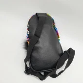 Pullu Çocuk Gögüs Çantası Gökkuşağı Rengi - 3