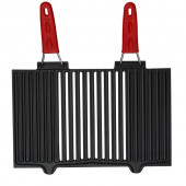 Lava Döküm Çift Kulplu Izgara Mangal Tavası 40x25 cm - 2