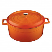 Lava Trendy 28 Cm Yuvarlak Döküm Turuncu Tencere - 1