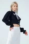 Fiyonk Fırfır Detaylı Poplin Gömlek - 9