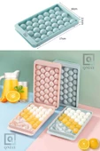 QNİAY Pratik Kapaklı 33 Bölmeli Damla Buz Kalıbı Kapaklı Damla Model Buz Kalıbı Kokteyl Limonata Vb. thumbnail 3