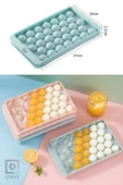 QNİAY Pratik Kapaklı 33 Bölmeli Damla Buz Kalıbı Kapaklı Damla Model Buz Kalıbı Kokteyl Limonata Vb. thumbnail 6