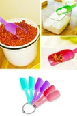 QNİAY 6'lı Plastik Baharat Kaşığı Toz Baharat,kahve,tuz Ve Şeker Kaşığı Renkli Mini Kürek - 3