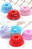 QNİAY Silikon Mini Kek Kalıbı 6 Parça Muffin Kek Kalıbı Pratik Kek Kalıbı - 4