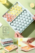 QNİAY Pratik Kapaklı 33 Bölmeli Damla Buz Kalıbı Kapaklı Damla Model Buz Kalıbı Kokteyl Limonata Vb. thumbnail 5