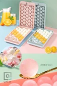 QNİAY Pratik Kapaklı 33 Bölmeli Damla Buz Kalıbı Kapaklı Damla Model Buz Kalıbı Kokteyl Limonata Vb. thumbnail 1