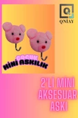 Kalsiyum Mood 2 'li Askı Mini Pembe Ayıcıklı  Aksesuar Anahtarlık  Ayıcıklı - 1