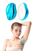 QNİAY Crystal Eraser Epilasyon Aleti Tüy Silgisi Tüy Alıcı Nano Kristal Epilatör Vücut Tüy Kıl Silici - 8