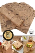 QNİAY Kendinden Desenli Yağlı Kağıt Vintage Gazete Desen 50 Adet Sunum Kağıdı Asorti Karışık Desen thumbnail 6