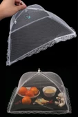 QNİAY Gıda Koruyucu Tül Kare Şemsiye Pratik Açılır Kapanır Kamp Gıda Koruyucu Cibinlik thumbnail 1