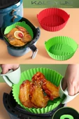 Kalsiyum Mood Airfryer Silikon Pişirme Kalıbı Hava Fritözü Kalıbı Tüm Airfryer Uyumlu Kek Ekmek Fırın Kanatları thumbnail 1
