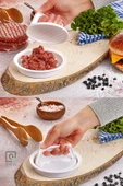 QNİAY Hamburger Ve Köfte Şekillendirici Pratik Köfte Kalıbı Et Izgara Barbekü Mangal Piknik Kamp Köfte - 2
