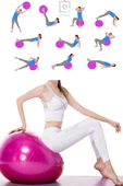 QNİAY Pilates Topu Fitness Egzersiz Kondisyon Rehabilitasyon Pilates Plates Topu(büyük Boy) - 2