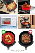 Kalsiyum Mood Airfryer Silikon Pişirme Kalıbı Hava Fritözü Kalıbı Tüm Airfryer Uyumlu Kek Ekmek Fırın Kanatları thumbnail 3