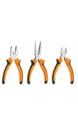 QNİAY Mini Kargaburun Pense Yankeski 3'lü Set + Kontrol Kalemi - 1
