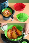 QNİAY Airfryer Silikon Pişirme Kalıbı Hava Fritözü Kalıbı Tüm Airfryer Uyumlu Kek Ekmek Fırın Tavuk Et thumbnail 1
