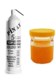 QNİAY 5 Kanallı Pinax Lehim Teli 1,2 Mm + Lehim Pastası 40 Gr - 1