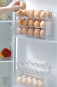 QNİAY 3 Katlı Raf Yumurta Saklama Kutusu Buzdolabı Yan Kapı Organizer Buz Dolabı Için Yumurta Rafı thumbnail 6