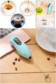 QNİAY Kahve Süt Cappucino Pilli Köpürtücü Çırpıcı Mikser Yumurta Çırpıcı Süt Karıştırıcı Pilli Mixer - 2