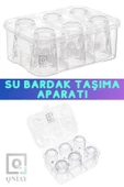 QNİAY Piknik Su Bardak Taşıma Kutusu - 6 Bardak Kapasiteli Koruma Kutusu Kamp Piknik Mutfak Seti thumbnail 1