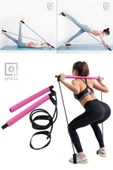 QNİAY Pilates Çubuk Bar Taşınabilir Fitness Pilates Crossfit Vücut Geliştirme Bantları Yoga Direnç Seti - 6