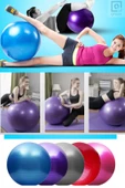 QNİAY Pilates Topu Fitness Egzersiz Kondisyon Rehabilitasyon Pilates Plates Topu(büyük Boy) - 3