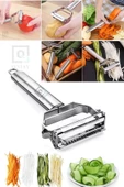 QNİAY Multi Pratik Paslanmaz Çelik Turbo Jülyen Meyve Sebze Soyucu Kesici Doğrayıcı thumbnail 5