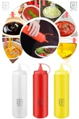 QNİAY 330ml Renkli (3 Adet)Yağlık Yağdanlık Zeytinyağı Sos Ketçap Mayonez Kamp Piknik Seti - 1