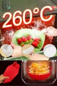 QNİAY Airfryer Silikon Pişirme Kalıbı Hava Fritözü Kalıbı Tüm Airfryer Uyumlu Kek Ekmek Fırın Tavuk Et thumbnail 2