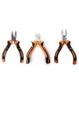 QNİAY Mini 3 Lü Set Pense - Yan Keski - Kargaburun Takım Elektirik Elektronik Tamir Hobi El Aletleri - 1
