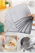 QNİAY Çok Fonksiyonlu Çizilmez Tel Bulaşık Bezi 3 Adet Çelik Tel Bulaşık Havlusu Tel Bulaşık Bezi thumbnail 1