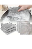 QNİAY 20 Adet Sihirli Inox Paslanmaz Telli Bulaşık Bezi Kir Pas Sökücü Sihirli Temizlik Bezi Ve Süngeri thumbnail 3