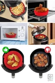 QNİAY Airfryer Kalıbı Yağsız Kızartma Sıcak Hava Fritöz Silikon Sepet Mat Yapışmaz Pişirme Fırın Matı thumbnail 4