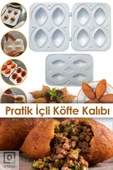 QNİAY Pratik 4'lü Içli Köfte Kalıbı - Içli Köfte Kalıbı Aparatı Katlanabilir Içliköfte Aparatı thumbnail 1
