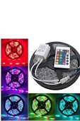 QNİAY Led Animasyonlu Tak Çalıştır Kumandalı Trafolu Rgb Şerit Işık Aydınlatma 5 Metre - 4