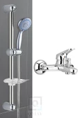 QNİAY Mix Banyo Bataryası Ve Sürgülü Tepe Duş Takımı Onyon - 1