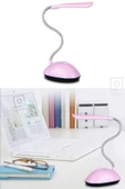 QNİAY Pilli Kullanışlı Bükülebilir Led Masa Lambası (pembe) Mini Dekor Masa Lambası Kitap Okuma - 3