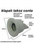 QNİAY Pratik Lavabo Koku Giderici Çek Valfli Lavabo Gider Adaptör Conta Ø50 Evye Koku Önleyici - 4