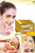 QNİAY Collagen Göz Maskesi Göz Altı Torbası Şişlik Giderici Nemlendirme 1çift Kolajen 24k Gold Maske - 5