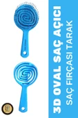QNİAY Pro Üç Boyutlu Oval Saç Fırçası Lolipop Tarak Saç Açma Tarama Fırçası Kuaför Tarak Fırça Saç Açma - 1