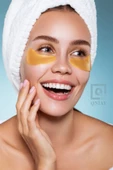 QNİAY Kolajen Gözaltı Maskesi Gold Göz Altı Maskesi Altın Yüz Cilt Bakımı 4 Paket Bio-collagen Nemlendir - 8