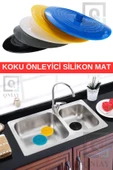 QNİAY Yuvarlak Silikon Mat Lavabo Banyo Evye Küvet Tıkacı Banyo ve Lavabo Saç ve Tıkanma Koku Önler - 2