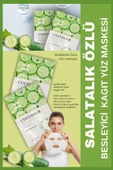 QNİAY Salatalık Özlü Nemlendirici Yüz Bakım Maskesi (1adet) 30ml Cucumber Face Mask Ev Ofis Cilt Yüz Bakım - 5